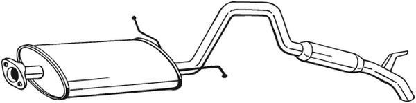 BOSAL Einddemper 282-959 Achterdemper Suzuki ET, TA 282-959 BOSAL