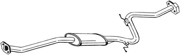 BOSAL Mittenljuddämpare 283-379 283-379 BOSAL mellandämpare MAZDA 2