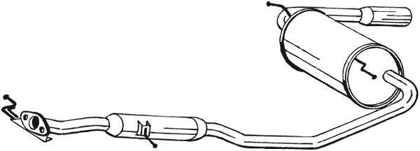 BOSAL Bakre ljuddämpare 284-567 BOSAL 284-567 ljuddämpare FORD RANGER