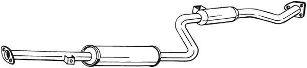 Μεσαίο σιλανσιέ BOSAL 285-303 BOSAL 285-303 Μεσαίο καζανάκι εξάτμισης MITSUBISHI CARISMA 2005