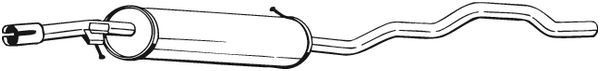BOSAL Uitlaat middendemper 285-515 285-515 Tussendemper FORD FOCUS BOSAL
