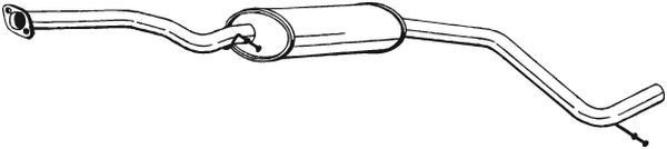 BOSAL Mittenljuddämpare 285-633 BOSAL 285-633 Mellan ljuddämpare Ford Mondeo GBP original