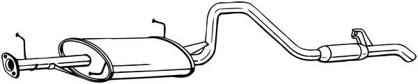 BOSAL Izplūdes gāzu trokšņa slāpētājs (pēdējais) 286-059 Izplūdes gāzu trokšņa slāpētājs BOSAL Suzuki SWIFT 286-059