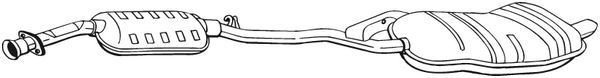 BOSAL Rear silencer 286-181 BOSAL 286-181 genuine BMW E36 mufflers price