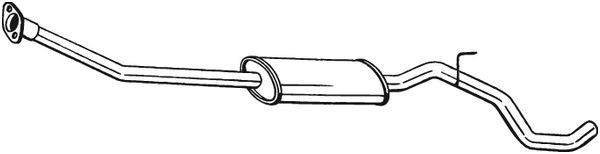 BOSAL Mellempotte 286-277 Mellemdæmper BOSAL Nissan 200 SX 286-277