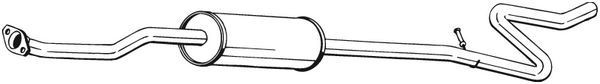 Stredný tlmič výfuku BOSAL 286-493 BOSAL 286-493: Stredný tlmič výfuku Citroen C2 2007