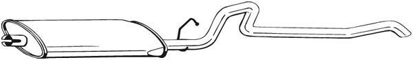 BOSAL Rear silencer 287-183 BOSAL 287-183 Rear silencer JEEP Grand Cherokee II (WJ, WG) 4.7 V8 4x4 223 hp 2001