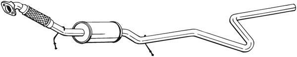 BOSAL Stredný tlmič výfuku 288-027 288-027 Stredný tlmič výfuku FORD MONDEO BOSAL