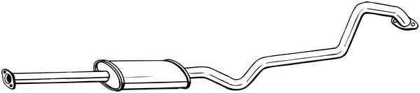 BOSAL Μεσαίο σιλανσιέ 288-099 BOSAL Μεσαίο καζανάκι NISSAN 288-099