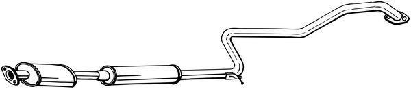 BOSAL Mellempotte 288-577 Resonator udstødning BOSAL Nissan 200 SX 288-577