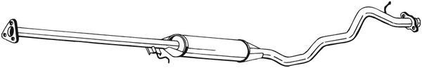 BOSAL Midtre lydpotte 292-197 BOSAL 292-197 Midtre lyddemper Odyssey (RA) pris