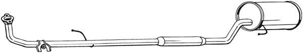BOSAL Vidējais izpl. gāzu trokšņa slāpētājs 292-217 BOSAL 292-217 Vidējais trokšņa slāpētājs Daihatsu Cuore VI par izdevīgu cenu