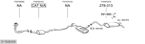 BOSAL Tubo gas scarico 739-149 BOSAL 739-149 Tubo gas scarico
