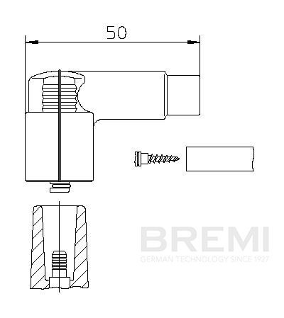 BREMI Pistik, Süütejagaja 10206W1H 10206W1H Süütejagaja OPEL MOVANO BREMI