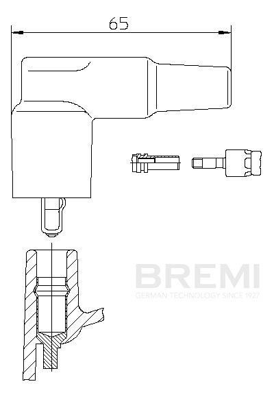 BREMI Pistik, Süütepool 13248 Pistik, süüteküünal BREMI Toyota AURIS 13248