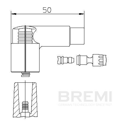 BREMI Kontaktspraudnis, Aizdedzes sadalītājs 13270A1 Aizdedzes sadalītājs BREMI Mercedes-Benz CITAN 13270A1