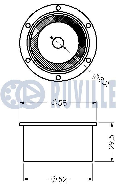 RUVILLE Zvislý / nosný čap 925454 Guľový čap ramena RUVILLE Jaguar XJS 925454