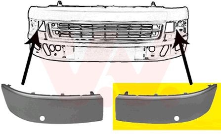 VAN WEZEL Blende, Stoßfänger 5790485 5790485 VAN WEZEL VW T5 7HM Zierleiste, Stoßstange kaufen