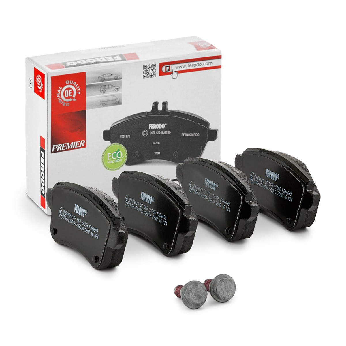 Pastilhas de travão FERODO FDB4699 FERODO PREMIER ECO FRICTION FDB4699 Pastilhas dianteiras e traseiras Renault SCÉNIC 2019