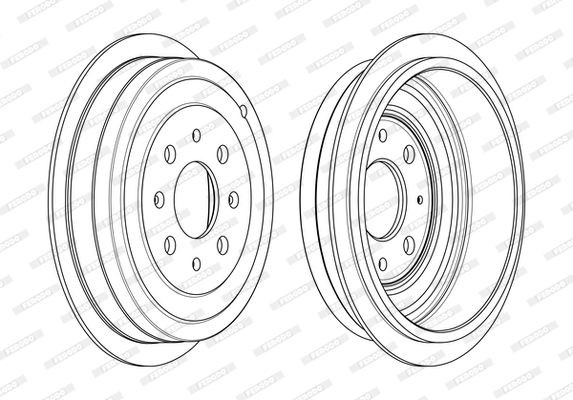 FERODO Brake drum FDR329809 FDR329809 FERODO brake drum for PORSCHE 924