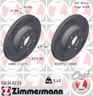 ZIMMERMANN Disco de travão 150.3482.53 ZIMMERMANN 150.3482.53 Discos BMW Série 5 F10 preço