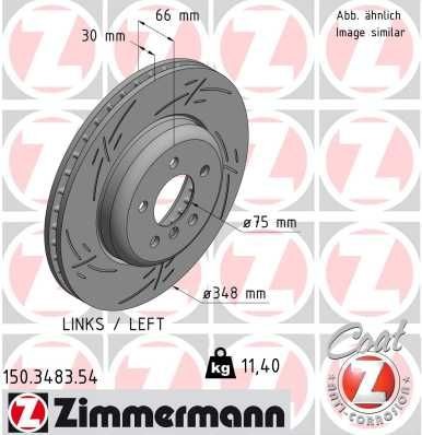 ZIMMERMANN Disco de travão 150.3483.54 ZIMMERMANN 150.3483.54 Discos de freio BMW F10 baratos