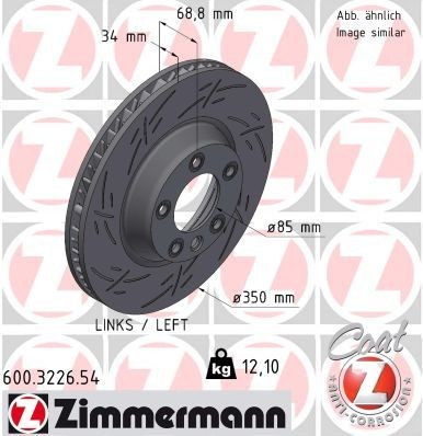 ZIMMERMANN Disco freno 600.3226.54 ZIMMERMANN 600.3226.54 Dischi freno sportivi PORSCHE prezzo