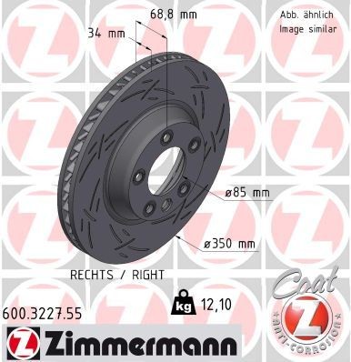 Δισκόπλακα ZIMMERMANN 600.3227.55 ZIMMERMANN BLACK Z 600.3227.55 Δίσκοι φρένων AUDI Q7 2006