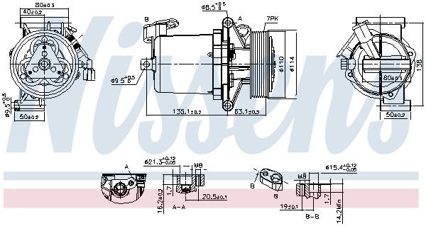 NISSENS Klimakompressor 890172 NISSENS 890172 Kompressor klimaanlæg Nissan Tiida C11 billig