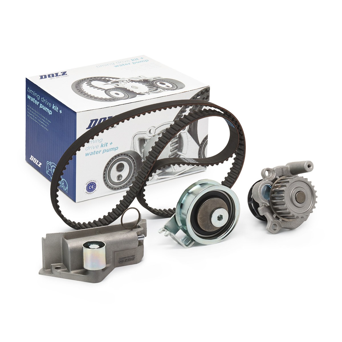 Bomba de água + kit de correia dentada DOLZ KD110 DOLZ KD110 Bomba de água + kit de correia dentada Audi TT 2004