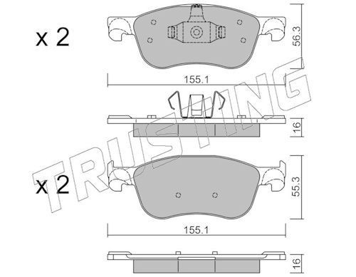 TRUSTING Bremseklodser 1142.0 Klodser TRUSTING ESCORT 1142.0 billig