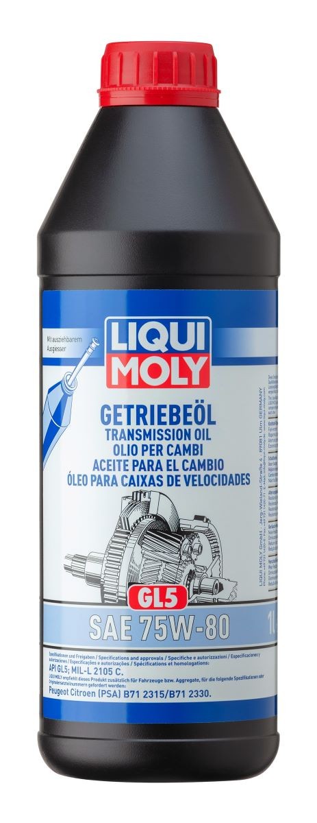 Λάδι μηχ. κιβωτίου ταχυτήτων LIQUI MOLY 20463 LIQUI MOLY GL5 20463 Βαλβολίνες RENAULT Symbol 1999