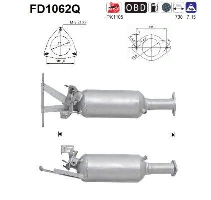 AS Kvēpu filtrs FD1062Q AS FD1062Q Kvēpu filtrs Volvo V70 SW orģinālās cena