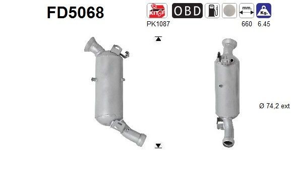 AS Partikelfilter (DPF) FD5068 FD5068 AS Partikelfilter Mercedes-Benz