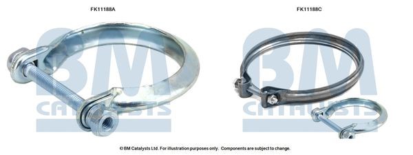 BM CATALYSTS Mounting Kit, soot filter FK11188 BM CATALYSTS FK11188 genuine PEUGEOT 107 exhaust flex pipe price