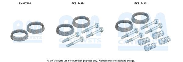 BM CATALYSTS Monteringssett, katalysator FK91749 Monteringssett katalysator BM CATALYSTS T-CROSS FK91749 billige