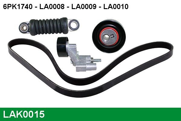LUCAS Kit Cinghie Poly-V LAK0015 LAK0015 costo Kit cinghie poly-v FIAT GRANDE PUNTO LUCAS
