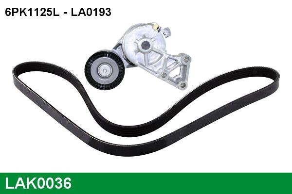 LUCAS Poly V-riem set LAK0036 LAK0036 Multiriem set Volkswagen TOURAN LUCAS