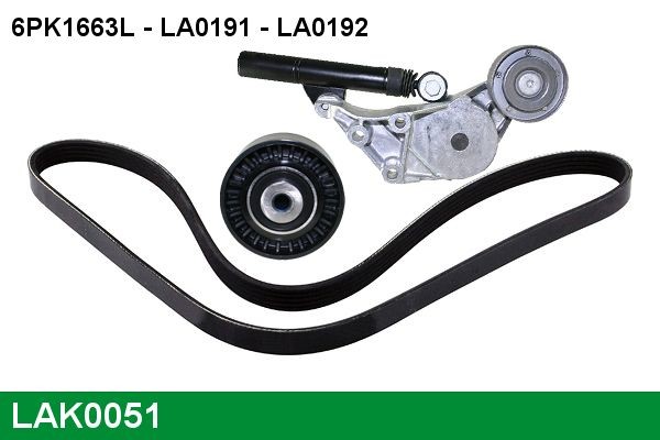 LUCAS Poly V-riem set LAK0051 Volkswagen TOURAN Multiriem set LUCAS LAK0051