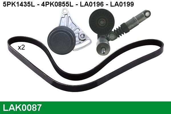 LUCAS Poly V-riem set LAK0087 Poly v riem set LUCAS TOURAN LAK0087 goedkoop