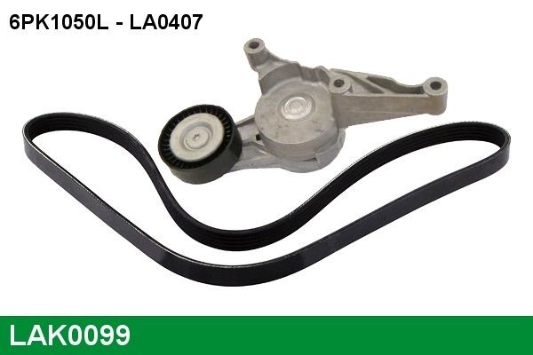 LUCAS Poly V-riem set LAK0099 LAK0099 Poly v riemen kit Volkswagen TOURAN LUCAS
