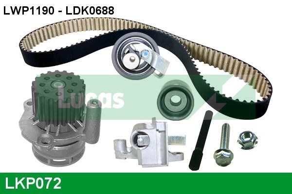 LUCAS Bomba de água + kit de correia dentada LKP072 Bomba de água + kit de correia de distribuição LUCAS Volkswagen TRANSPORTER LKP072