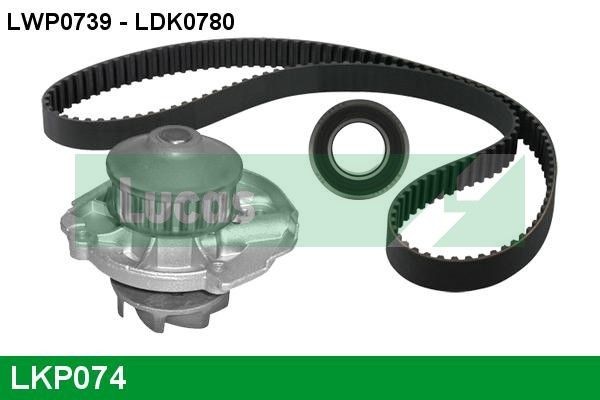 LUCAS Distributieriem set + waterpomp LKP074 Waterpomp + distributieriem set LUCAS OPEL LKP074