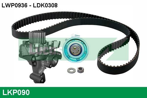 LUCAS Kit cinghia distribuzione, pompa acqua LKP090 LKP090 Kit cinghia di distribuzione LUCAS Volkswagen TIGUAN costo