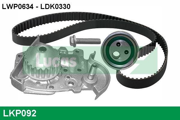 LUCAS Distributieriem set + waterpomp LKP092 Distributieriem met waterpomp OPEL LUCAS LKP092