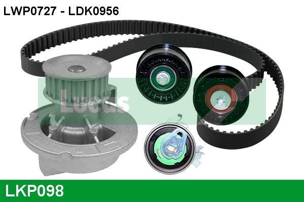 LUCAS Distributieriem set + waterpomp LKP098 Distributieset LUCAS OPEL LKP098