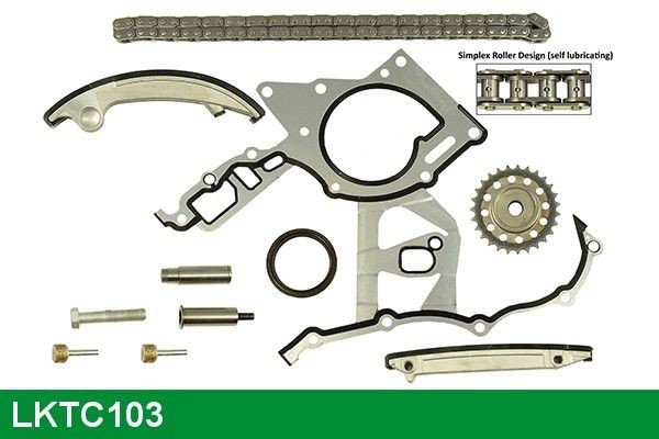 LUCAS Kit catena distribuzione LKTC103 LUCAS LKTC103 Kit catena VAUXHALL Omega (B) Sedan (V94) originale prezzo