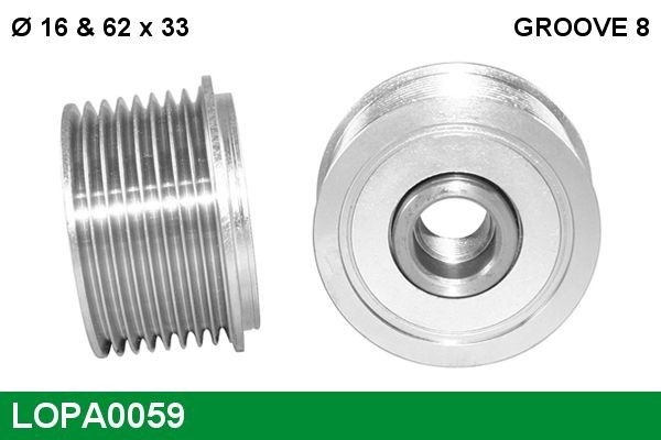 LUCAS Alternator Freewheel Clutch LOPA0059 TOYOTA AVENSIS LUCAS freewheel clutch alternator LOPA0059
