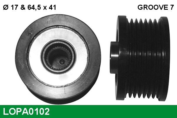 LUCAS Generator friløbskobling LOPA0102 Generator friløbsremskive LUCAS SCÉNIC LOPA0102 billig