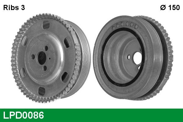 LUCAS Remskive, krumtapaksel LPD0086 Remskive krumtapaksel LUCAS Fiat COUPE LPD0086